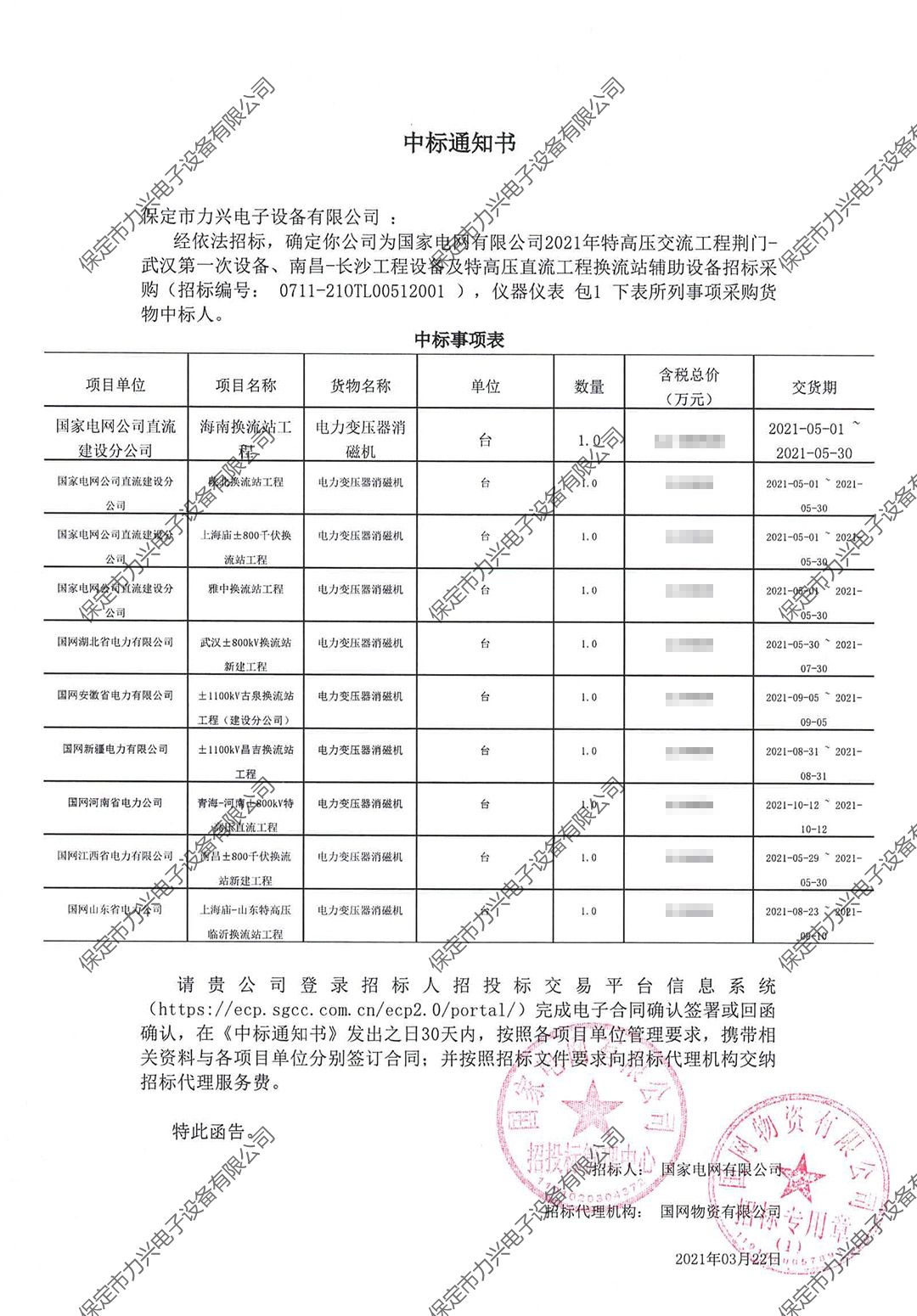 ���ҵ������޹�˾2021���ظ�ѹ�������̾���-�人��һ���豸���ϲ�-��ɳ�����豸���ظ�ѹֱ�����̻���վ�����豸�б�ɹ�.jpg
